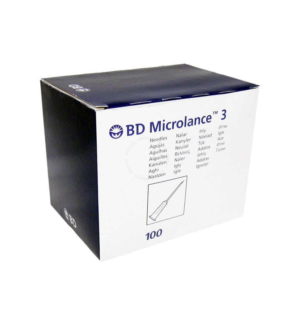 BD Microlance Hypodermic Needle (23G, Blue, 30mm) (1 x 100)